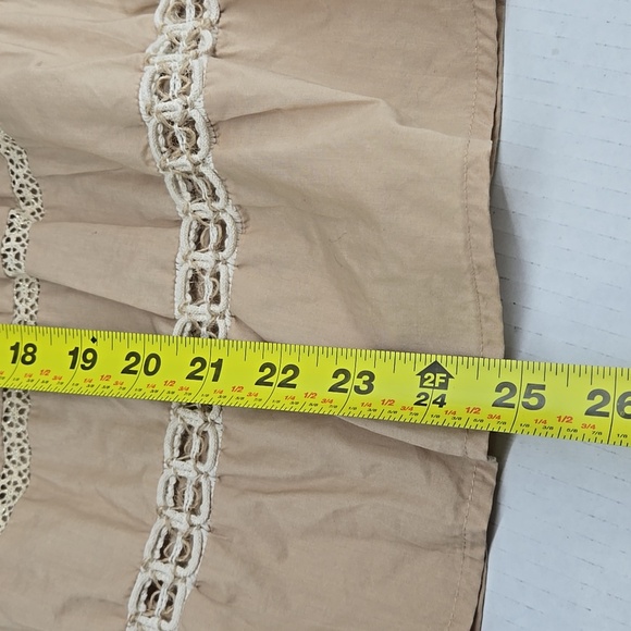 Talbots Tan Skirt Lace Accents 16 - Picture 6 of 9